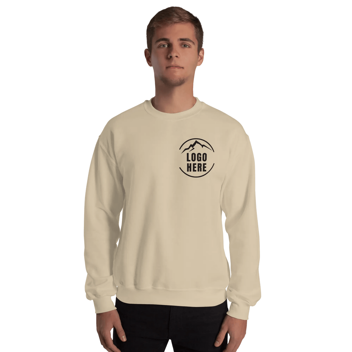 Custom Men's Gildan Printed Cotton Blend Crewneck Sweatshirt - Arklavo