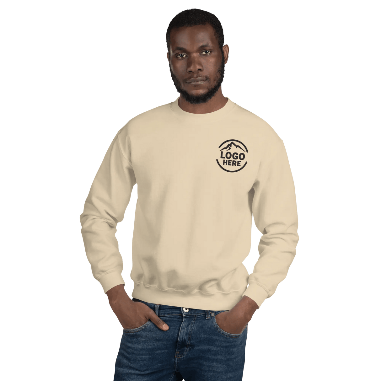 Custom Men's Gildan Embroidered Crewneck Sweatshirt - Arklavo