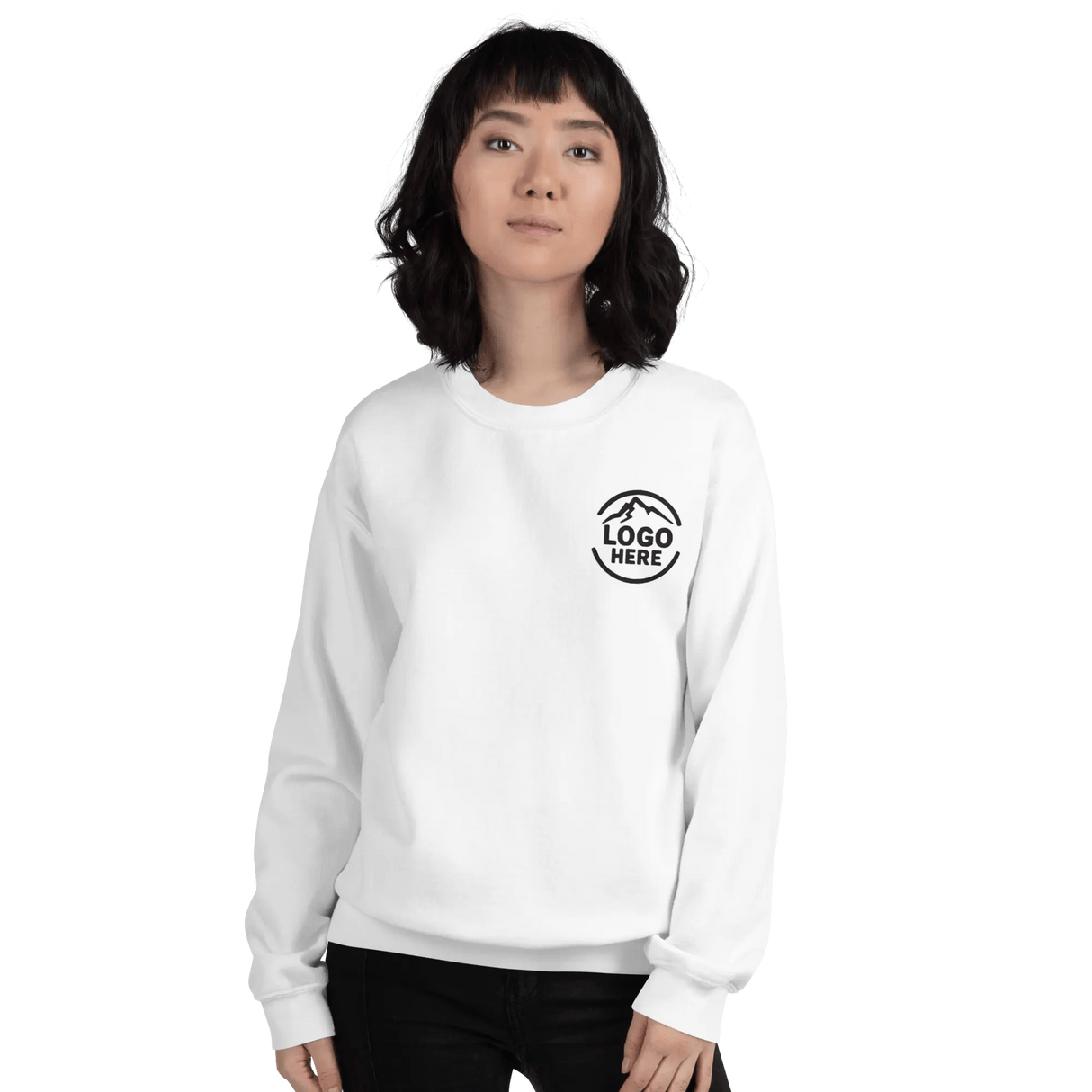 Custom Women's Gildan Embroidered Crewneck Sweatshirt - Arklavo