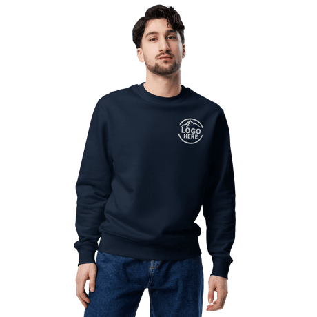 Custom Men's Stanley/Stella Embroidered Organic Cotton Crewneck Sweatshirt - Arklavo