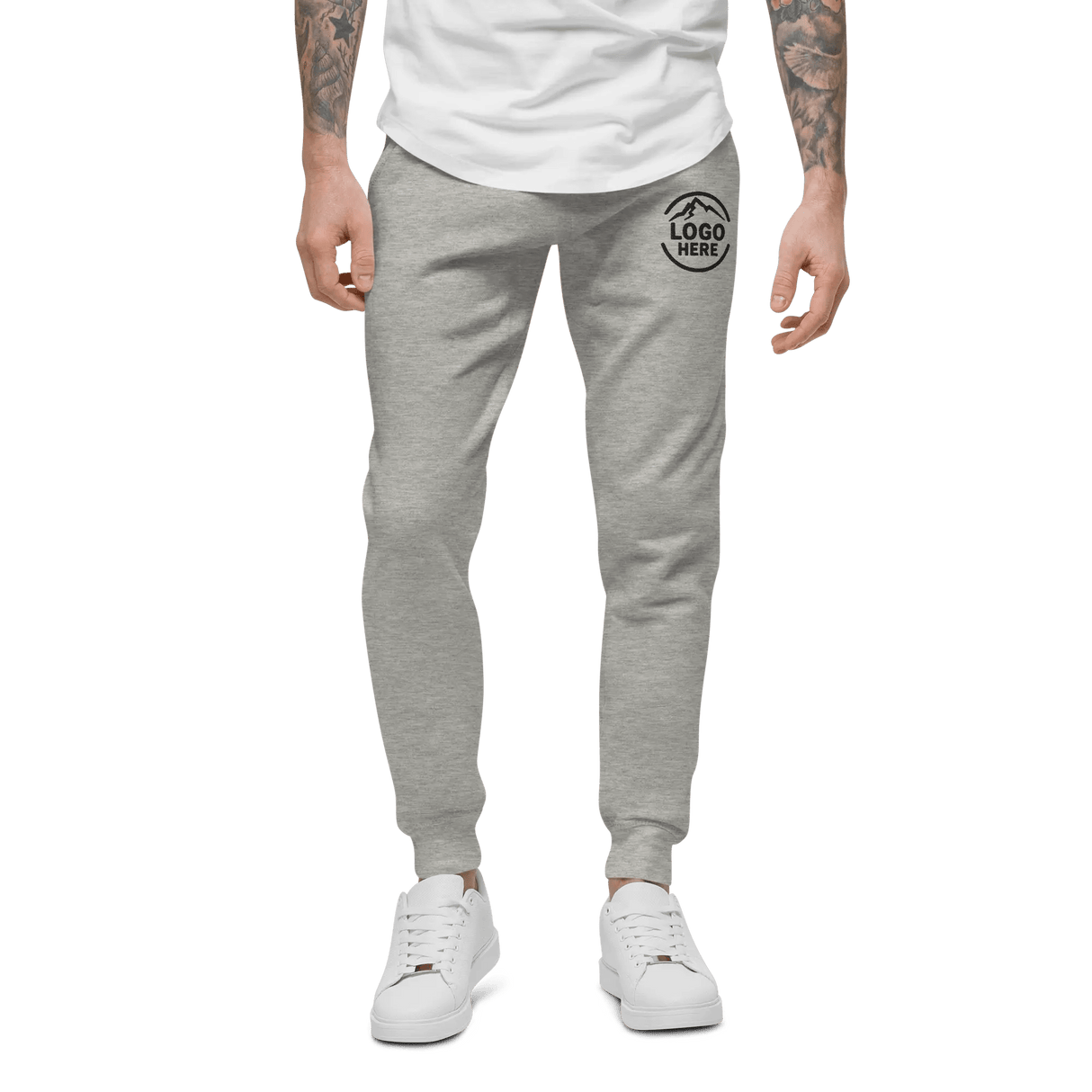 Custom Men's Cotton Heritage Embroidered Joggers - Arklavo
