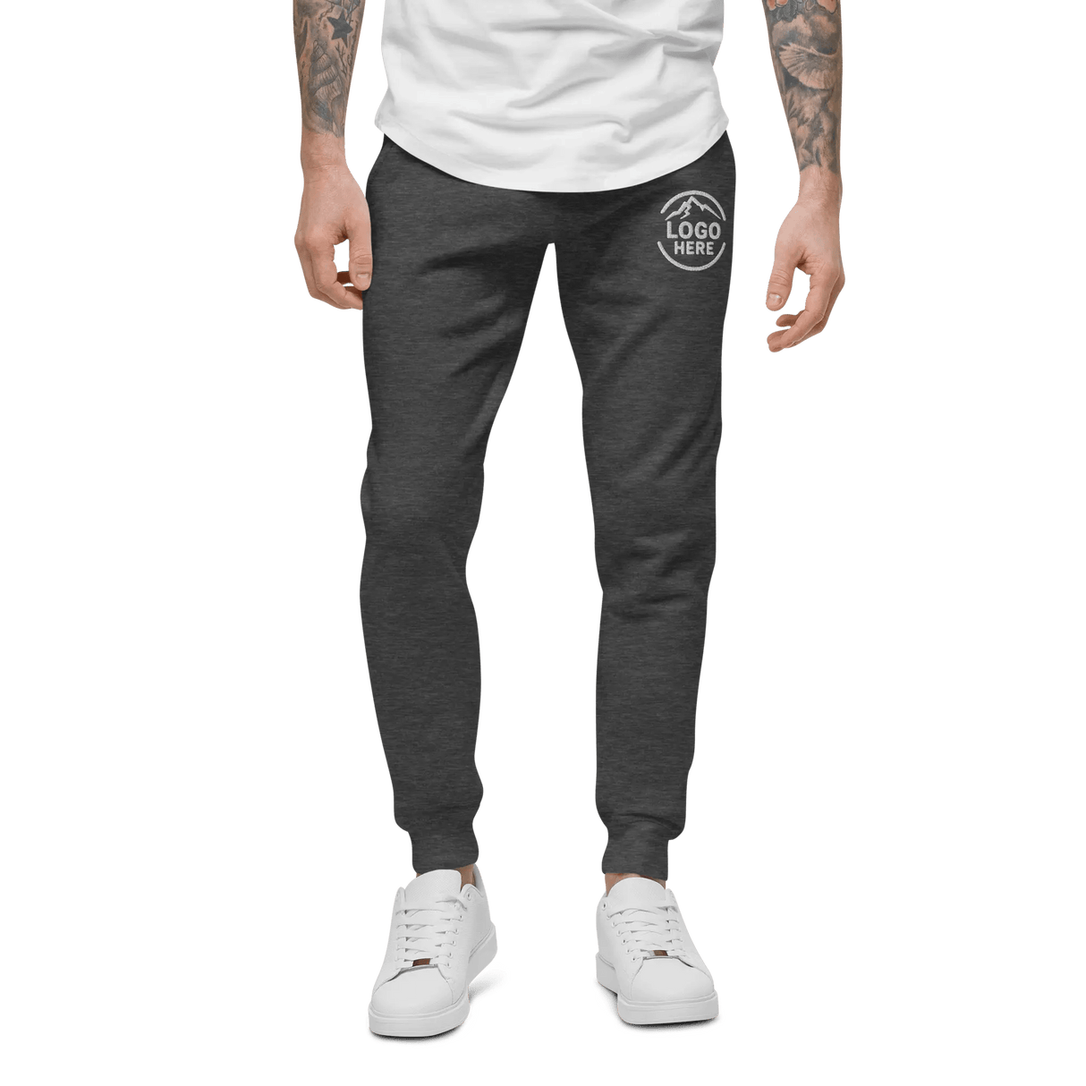 Custom Men's Cotton Heritage Embroidered Joggers - Arklavo