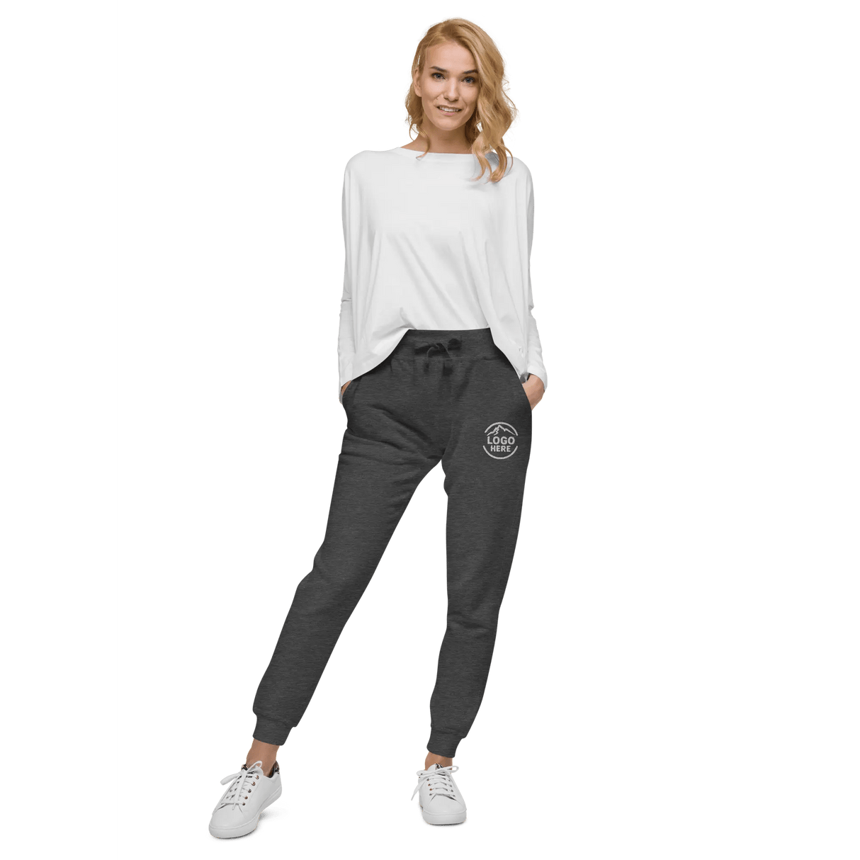 Custom Women's Cotton Heritage Embroidered Joggers - Arklavo