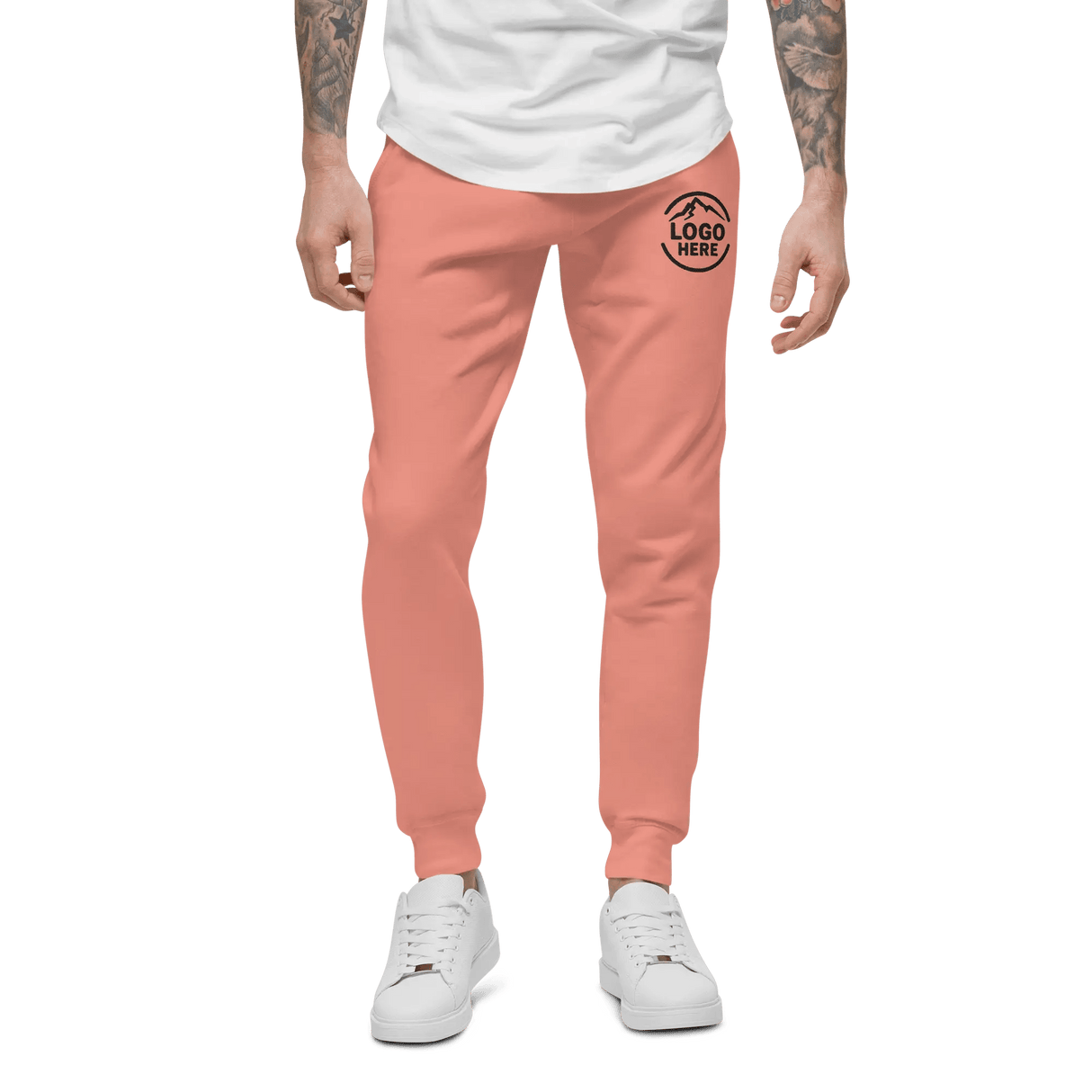 Custom Men's Cotton Heritage Embroidered Joggers - Arklavo