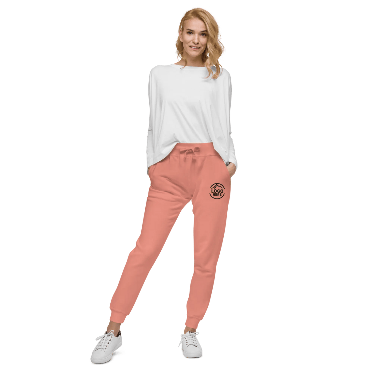 Custom Women's Cotton Heritage Embroidered Joggers - Arklavo