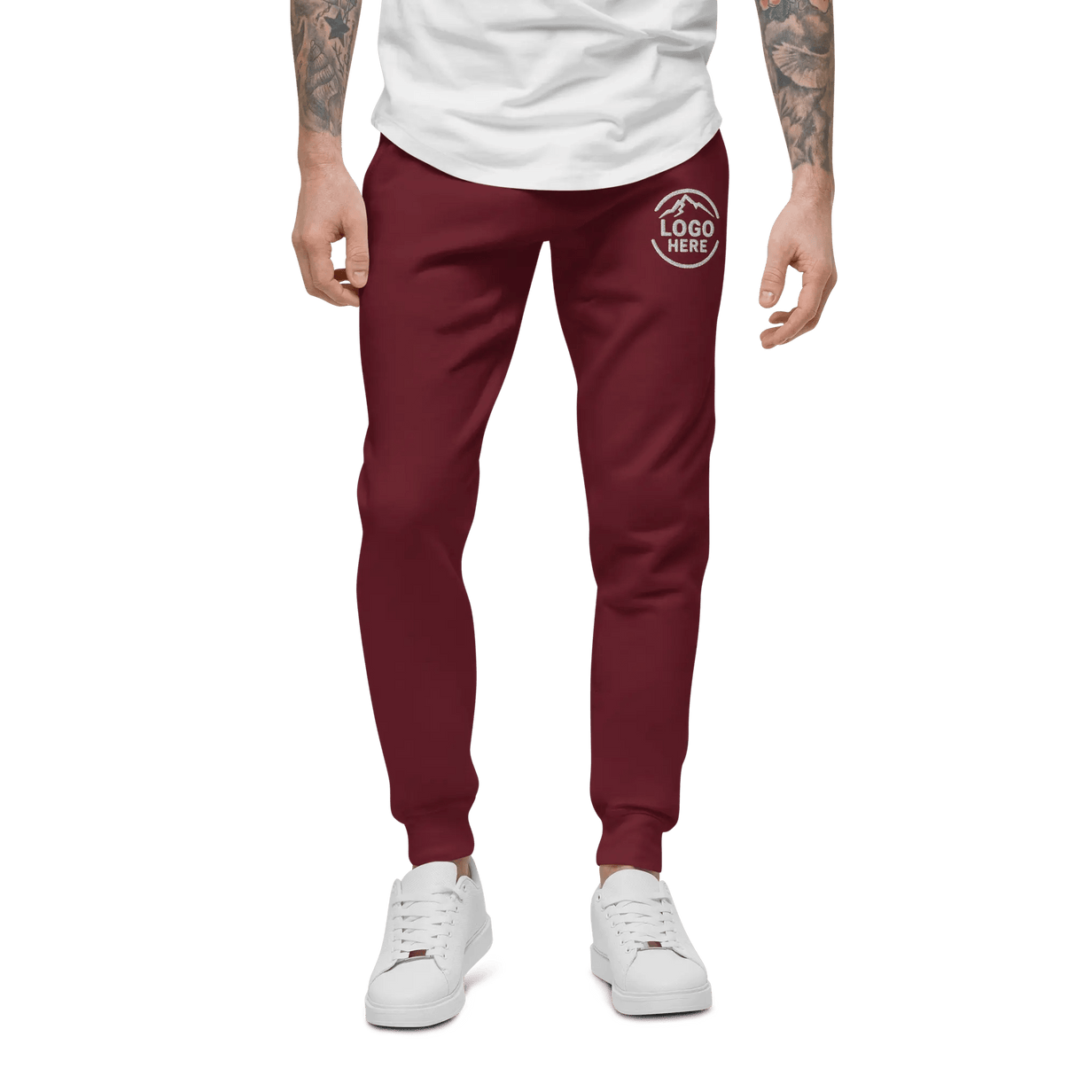 Custom Men's Cotton Heritage Embroidered Joggers - Arklavo