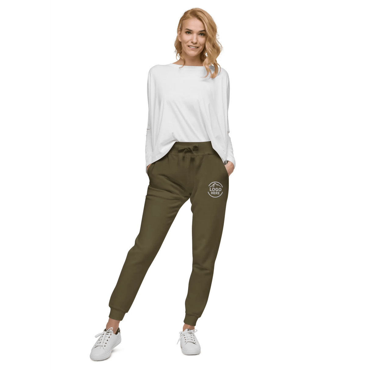 Custom Women's Cotton Heritage Embroidered Joggers - Arklavo