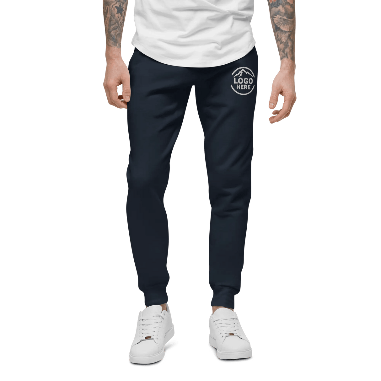 Custom Men's Cotton Heritage Embroidered Joggers - Arklavo