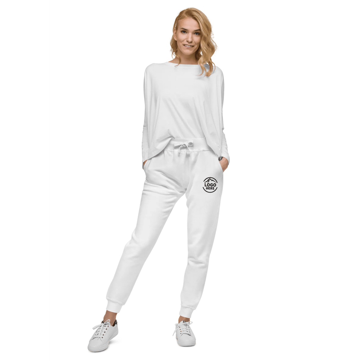 Custom Women's Cotton Heritage Embroidered Joggers - Arklavo