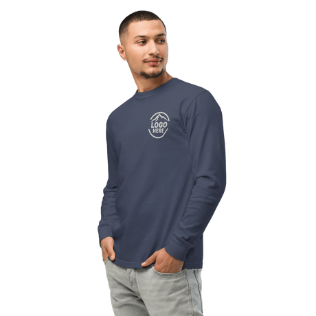 Custom Men's Comfort Colors Embroidered Garment - Dyed Long Sleeve T-Shirt - Arklavo