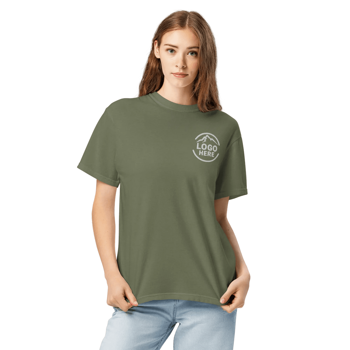 Custom Women's Comfort Colors Embroidered T-Shirt - Arklavo