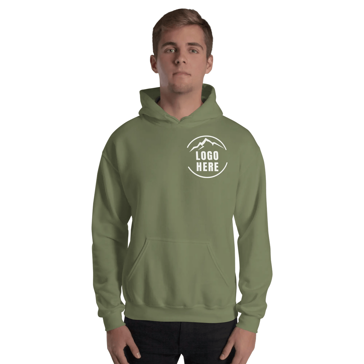 Custom Men's Gildan Printed Pullover Hoodie - Arklavo