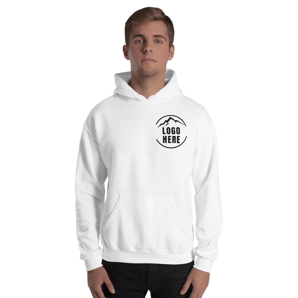 Custom Men's Gildan Printed Pullover Hoodie - Arklavo
