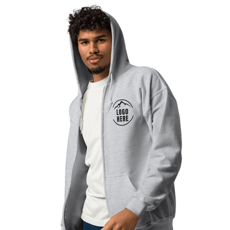 Custom Men's Gildan Printed Heavyweight Zip Hoodie - Arklavo