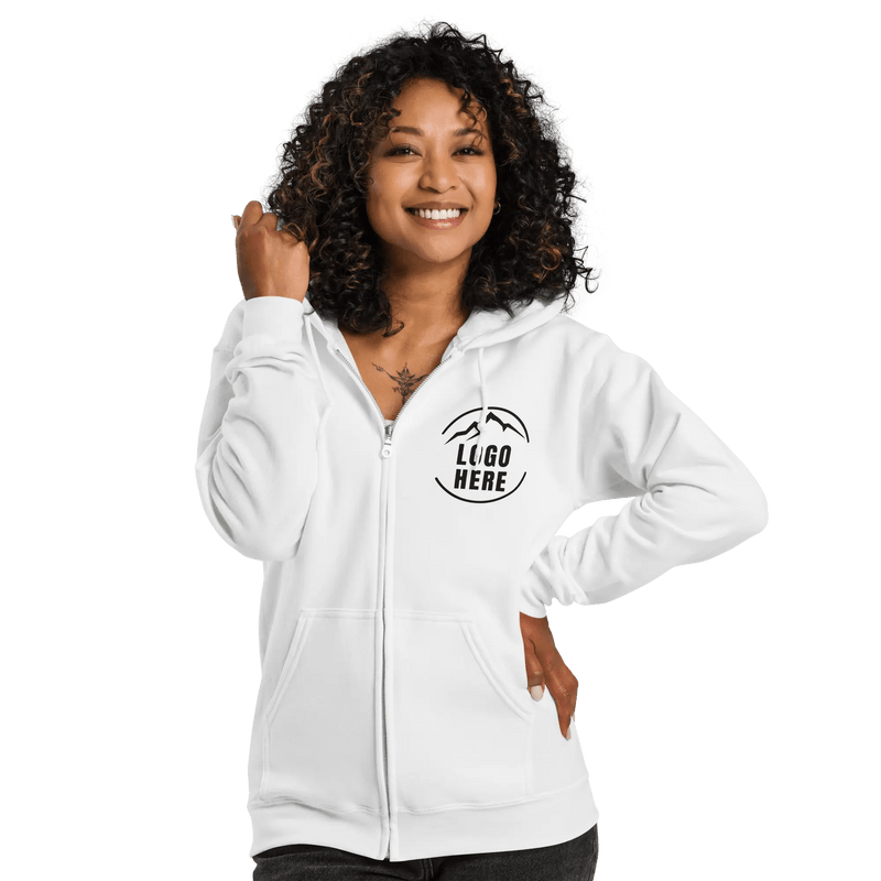 Custom Women's Gildan Printed Heavyweight Zip Hoodie - Arklavo