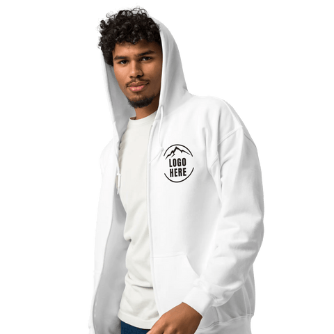 Custom Men's Gildan Printed Heavyweight Zip Hoodie - Arklavo