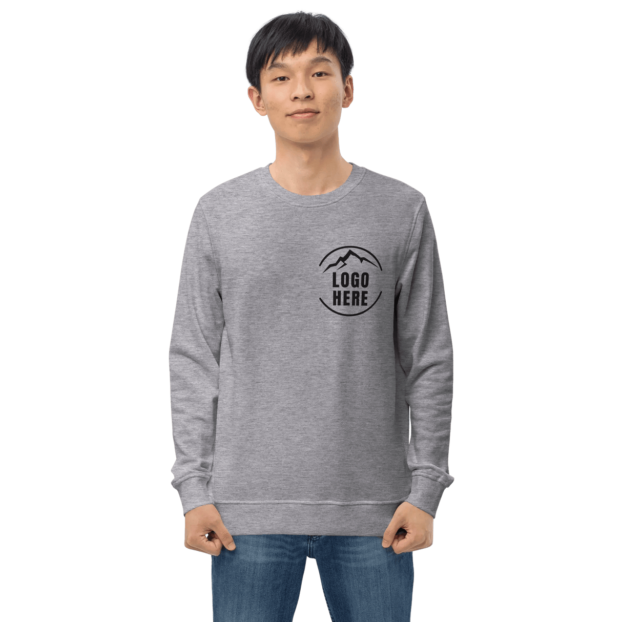 Custom Men's SOL'S Printed Organic Cotton Crewneck Sweatshirt - Arklavo