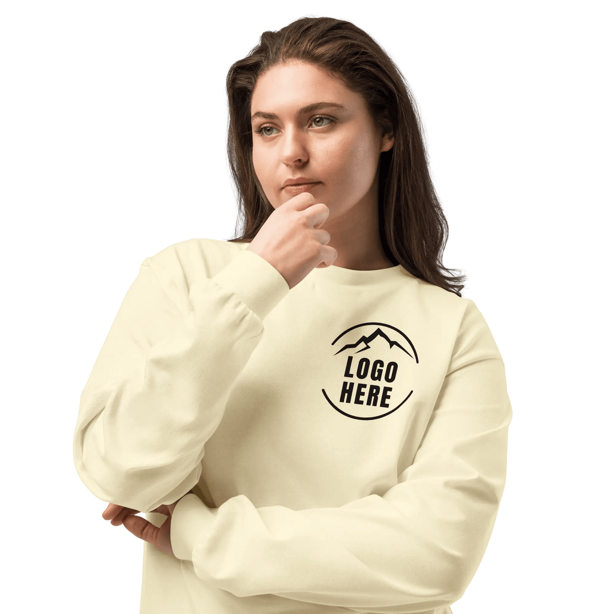 Custom Women's AS Colour Printed Heavyweight Long Sleeve T-Shirt - Arklavo