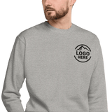 Custom Men's Cotton Heritage Embroidered Fleece Crewneck Sweatshirt - Arklavo