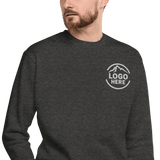 Custom Men's Cotton Heritage Embroidered Fleece Crewneck Sweatshirt - Arklavo