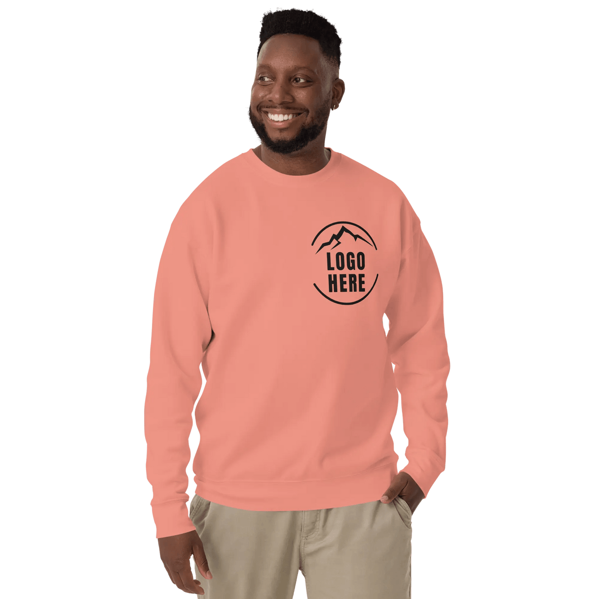 Custom Men's Cotton Heritage Printed Fleece Crewneck Sweatshirt - Arklavo
