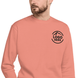 Custom Men's Cotton Heritage Embroidered Fleece Crewneck Sweatshirt - Arklavo