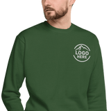 Custom Men's Cotton Heritage Embroidered Fleece Crewneck Sweatshirt - Arklavo