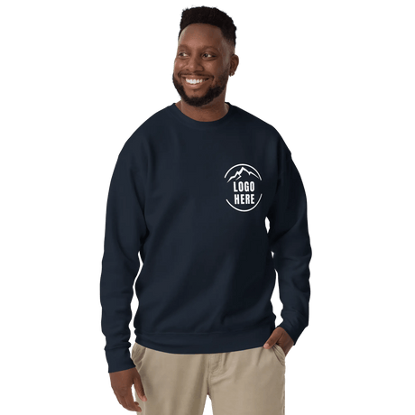 Custom Men's Cotton Heritage Printed Fleece Crewneck Sweatshirt - Arklavo