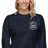 Custom Women's Cotton Heritage Embroidered Fleece Crewneck Sweatshirt - Arklavo
