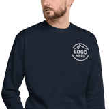 Custom Men's Cotton Heritage Embroidered Fleece Crewneck Sweatshirt - Arklavo