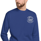 Custom Men's Cotton Heritage Embroidered Fleece Crewneck Sweatshirt - Arklavo