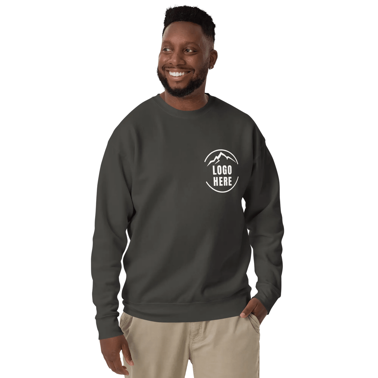 Custom Men's Cotton Heritage Printed Fleece Crewneck Sweatshirt - Arklavo