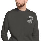 Custom Men's Cotton Heritage Embroidered Fleece Crewneck Sweatshirt - Arklavo