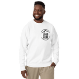 Custom Men's Cotton Heritage Printed Fleece Crewneck Sweatshirt - Arklavo