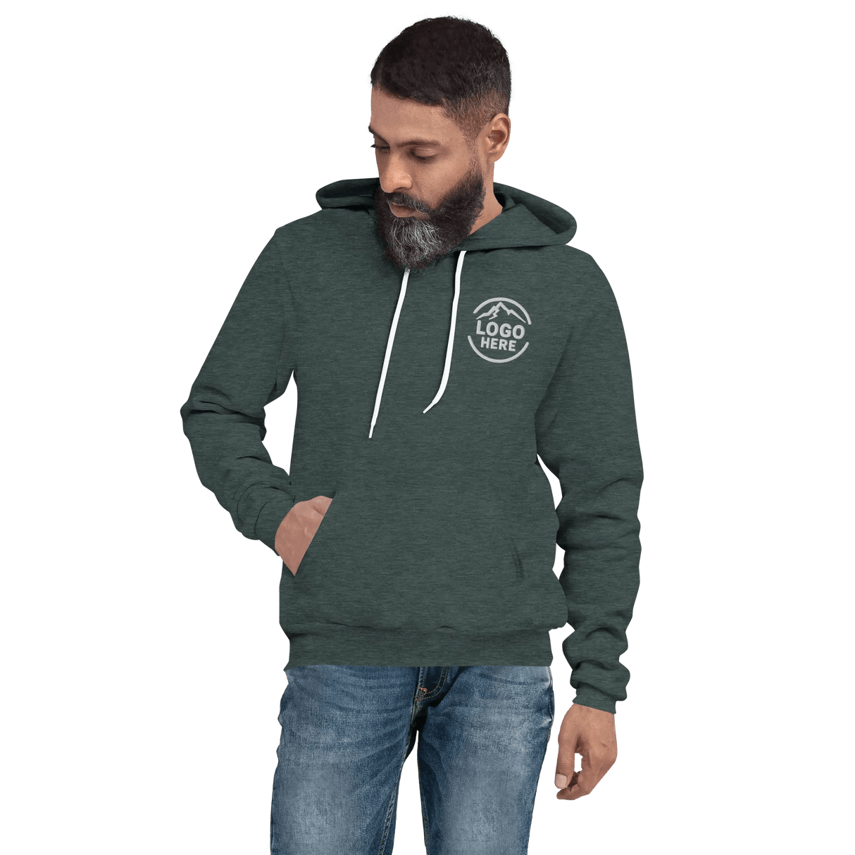 Custom Men's Bella + Canvas Embroidered Fleece Pullover Hoodie - Arklavo
