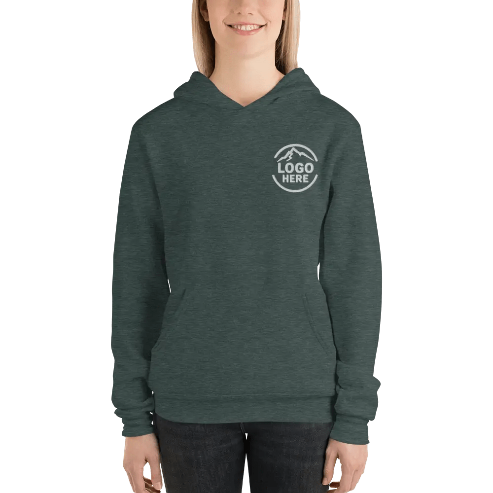 Custom Women's Bella + Canvas Embroidered Fleece Pullover Hoodie - Arklavo