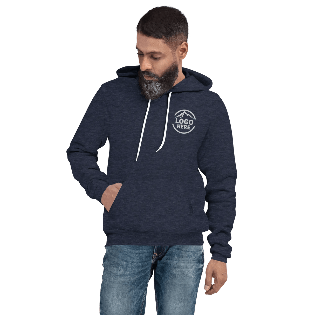 Custom Men's Bella + Canvas Embroidered Fleece Pullover Hoodie - Arklavo