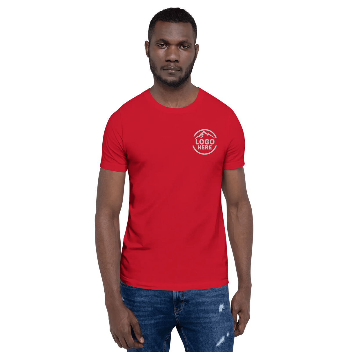 Custom Men's Bella + Canvas Embroidered T-Shirt - Arklavo