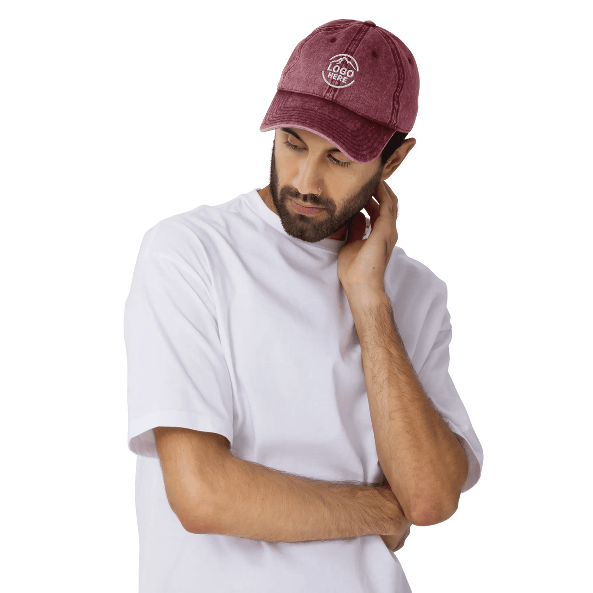 Custom Men's Otto Cap Embroidered Washed Cotton Cap - Arklavo