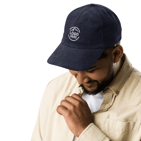 Custom Men's Otto Cap Embroidered Corduroy Cap - Arklavo