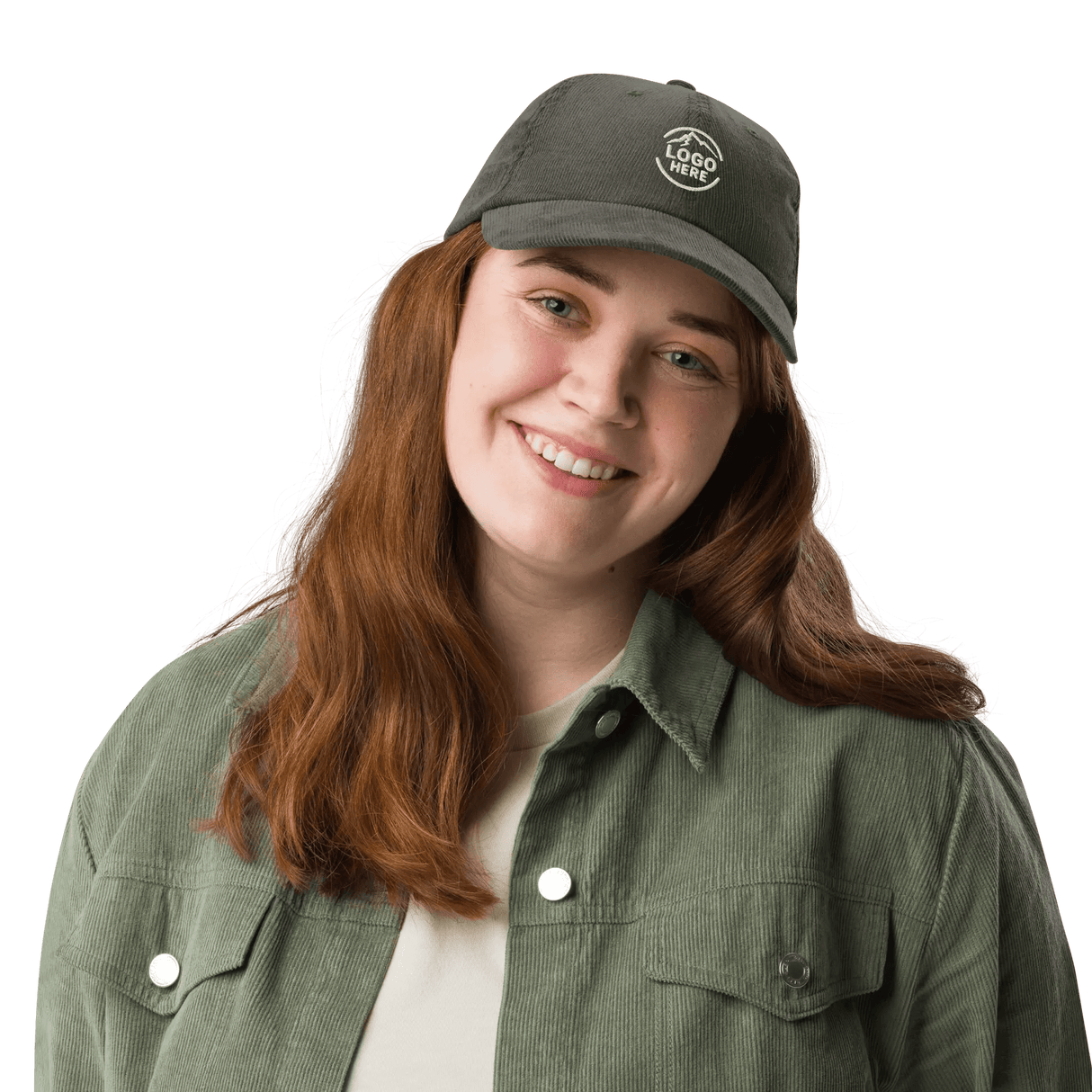 Custom Women's Otto Cap Embroidered Corduroy Cap - Arklavo