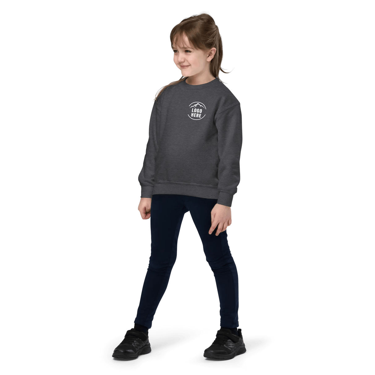 Custom Girls' Toddler Gildan Printed Crewneck Sweatshirt - Arklavo