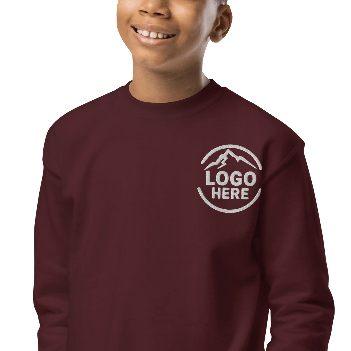 Custom Boys' Toddler Gildan Embroidered Crewneck Sweatshirt - Arklavo