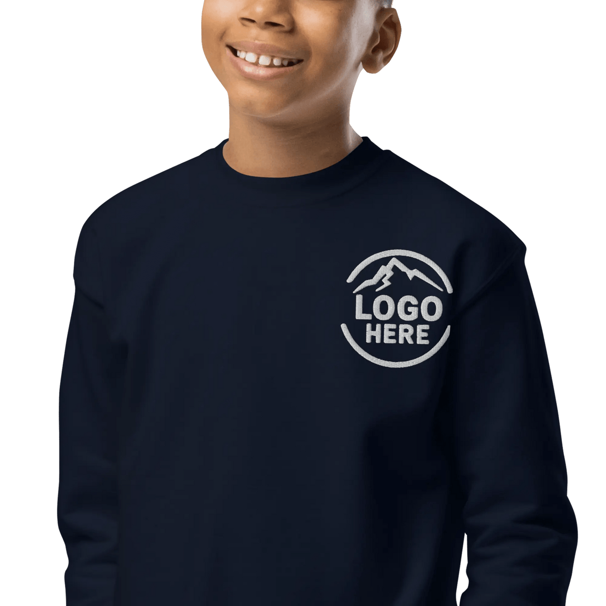 Custom Boys' Toddler Gildan Embroidered Crewneck Sweatshirt - Arklavo