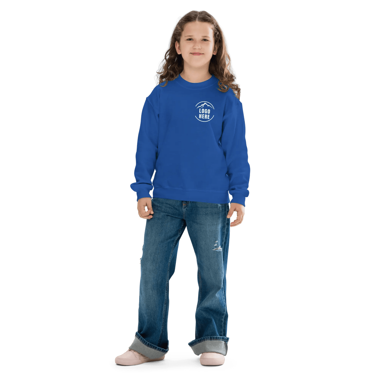 Custom Girls' Toddler Gildan Printed Crewneck Sweatshirt - Arklavo