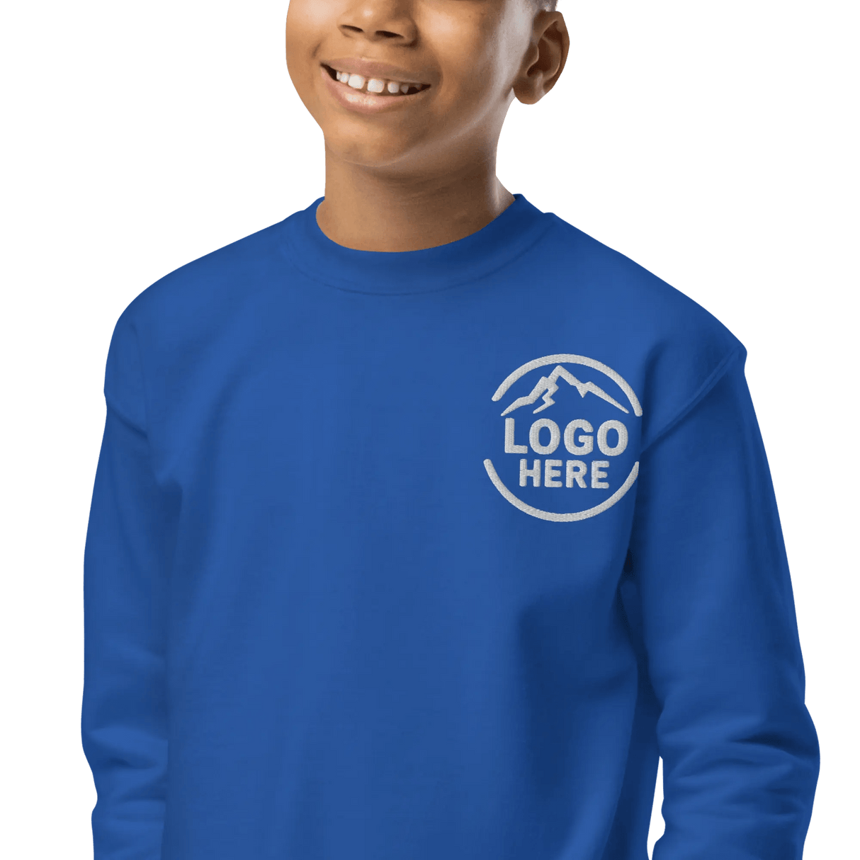 Custom Boys' Toddler Gildan Embroidered Crewneck Sweatshirt - Arklavo