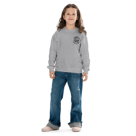 Custom Girls' Gildan Embroidered Crewneck Sweatshirt - Arklavo