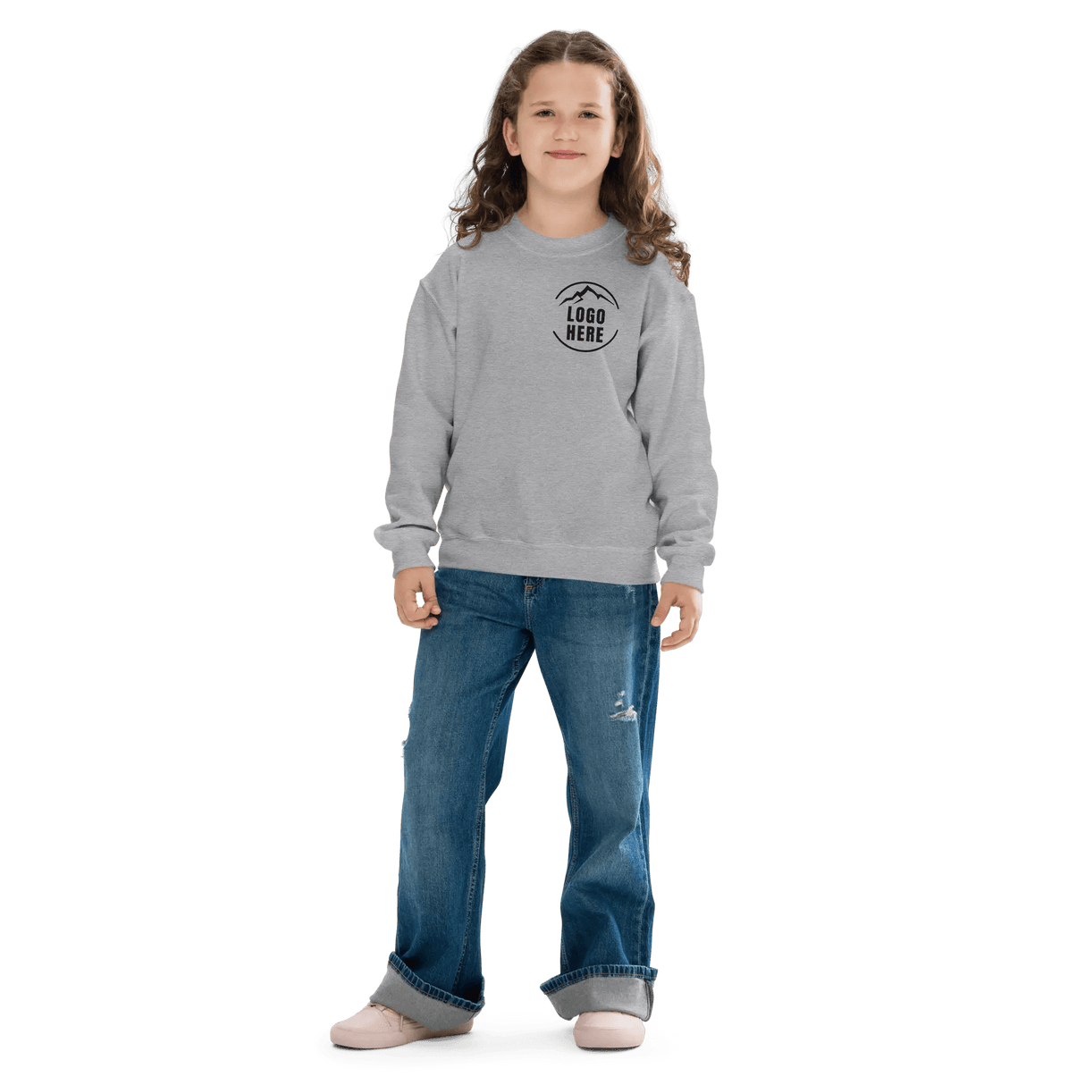Custom Girls' Toddler Gildan Printed Crewneck Sweatshirt - Arklavo