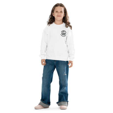 Custom Girls' Gildan Embroidered Crewneck Sweatshirt - Arklavo