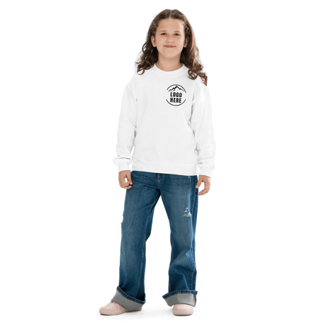 Custom Girls' Toddler Gildan Printed Crewneck Sweatshirt - Arklavo